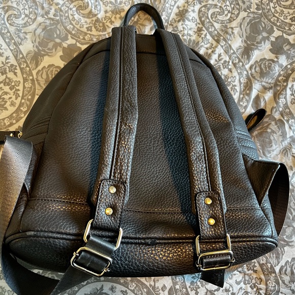 Grey Vegan Leather Backpack - Picture 4 of 8